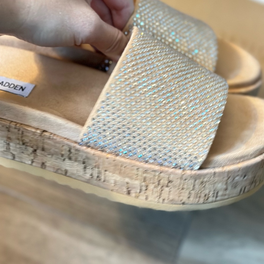 Steve Madden jasper rhinestone flatform sandals - Picture 6 of 7